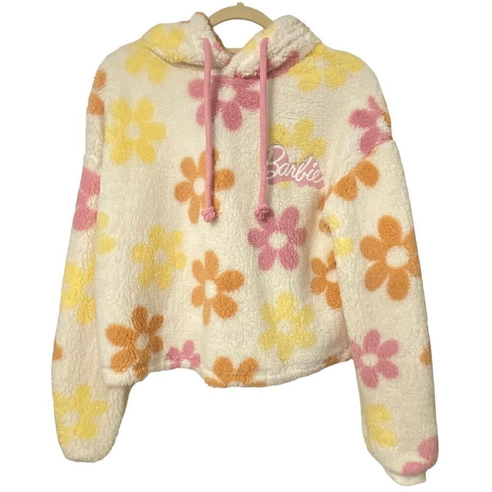 New Barbie Fleece Hooded Pullover Size S Grayson Threads